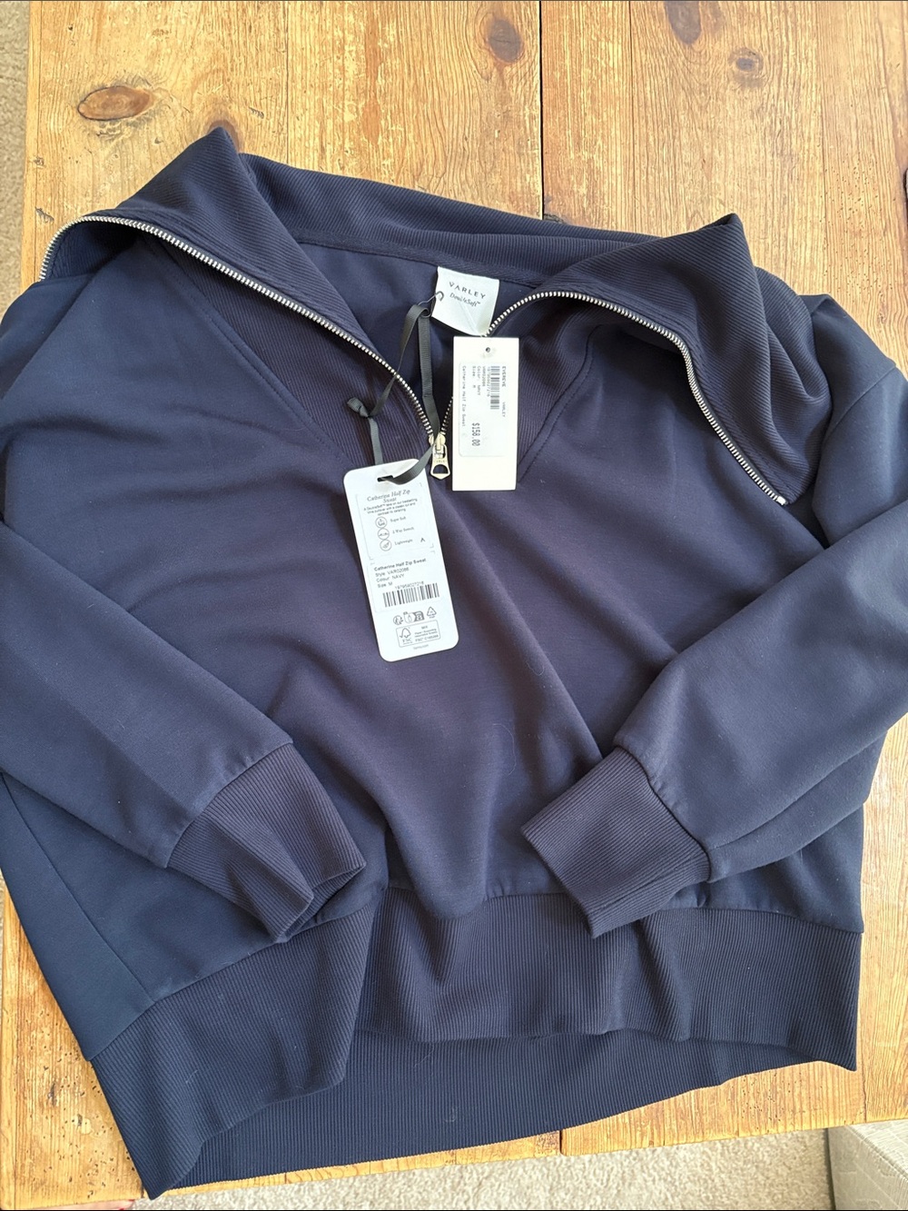 Varley Catherine Navy Half-Zip Pullover - Picture 2 of 4